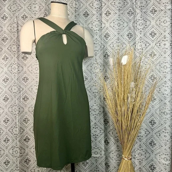 green emerald velvet dress Athletic Dress By Athleta In Green, Size: L